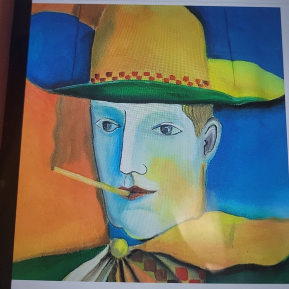 One of a kind painted skirt - Picture 2 of 3